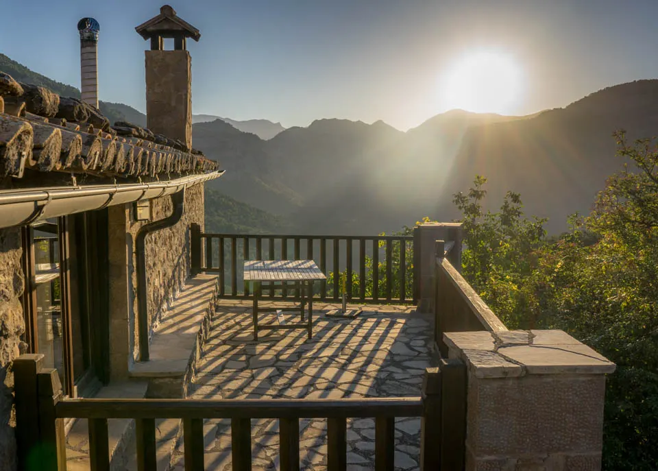 Table on the Casafont terrace